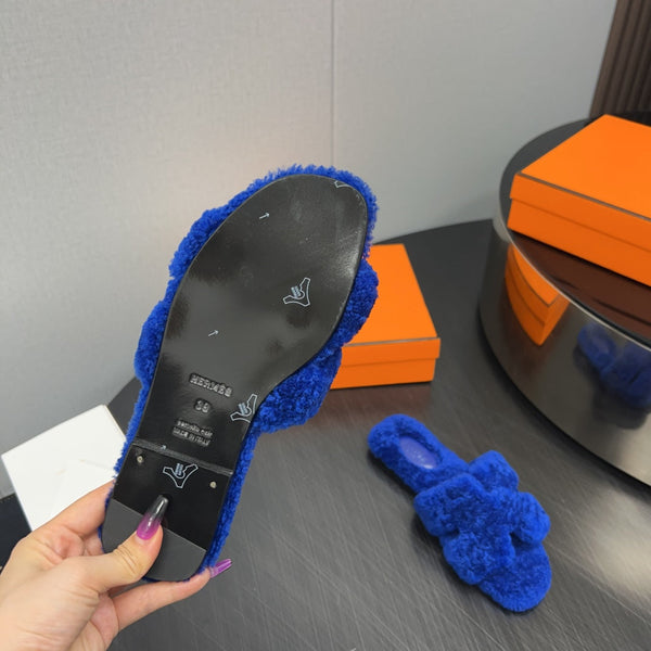 Sandalo HM Oran in lana blu scuro 952304