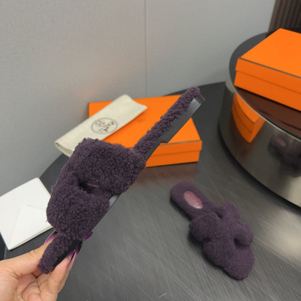 HM Oran Sandal Deep Purple Wool  952306