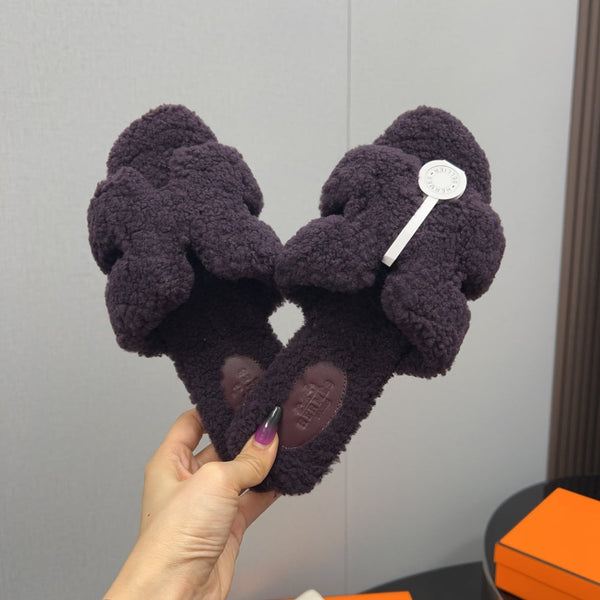 HM Oran Sandal Deep Purple Wool  952306