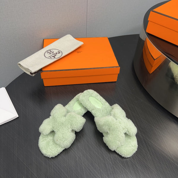 HM Oran Sandal Light Olive  Wool  952320