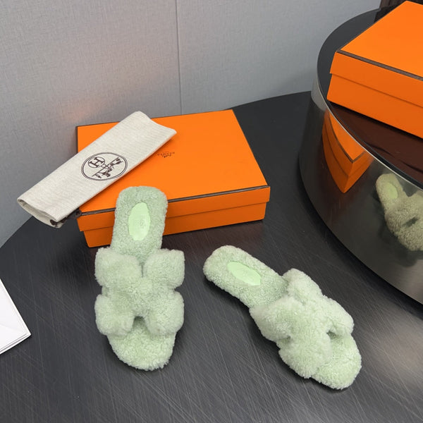 HM Oran Sandal Light Olive  Wool  952320