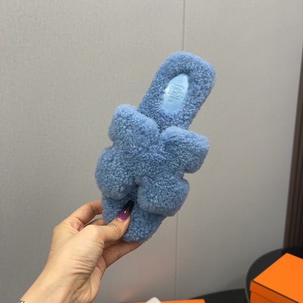 Sandalo HM Oran in lana blu chiaro 952322