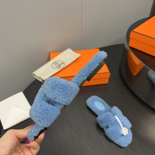 Sandalo HM Oran in lana blu chiaro 952322