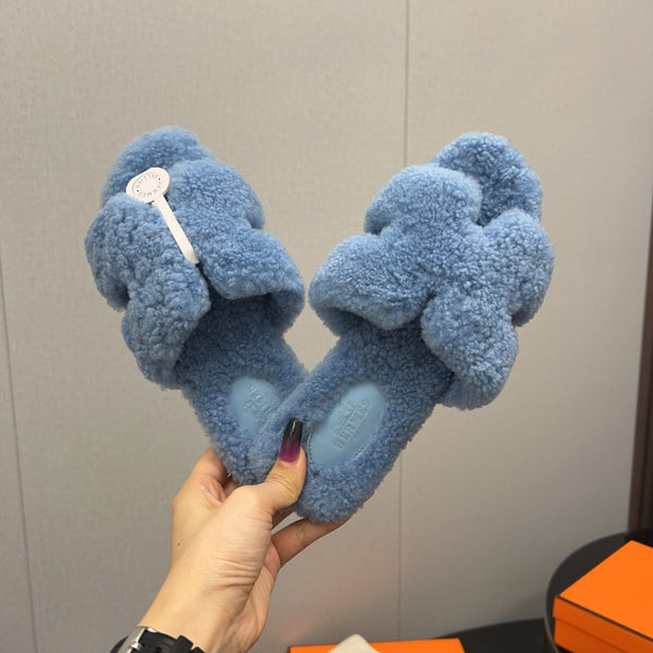 Sandalo HM Oran in lana blu chiaro 952322