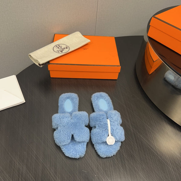 Sandalo HM Oran in lana blu chiaro 952322