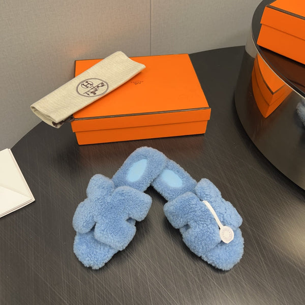 Sandalo HM Oran in lana blu chiaro 952322