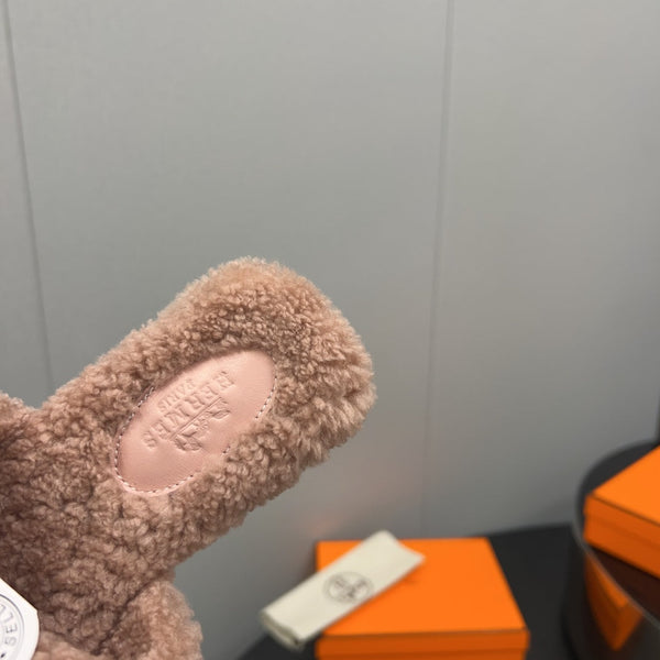 Sandalo HM Oran Beige Scuro Lana Rosa 952324