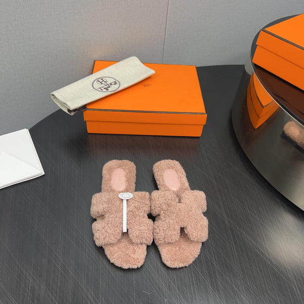 Sandalo HM Oran Beige Scuro Lana Rosa 952324