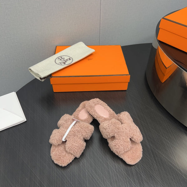 Sandalo HM Oran Beige Scuro Lana Rosa 952324