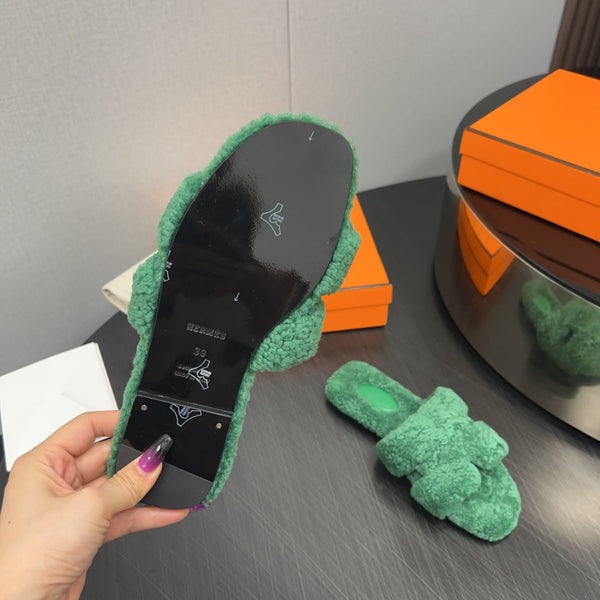 HM Oran Sandal Castleton Green Wool 952328