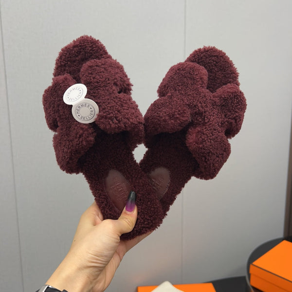 HM Oran Sandal Red Purple Wool 952334