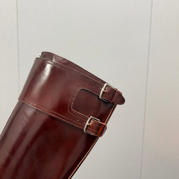 HM High Boots 30mm Red Brown Cowhide 952463