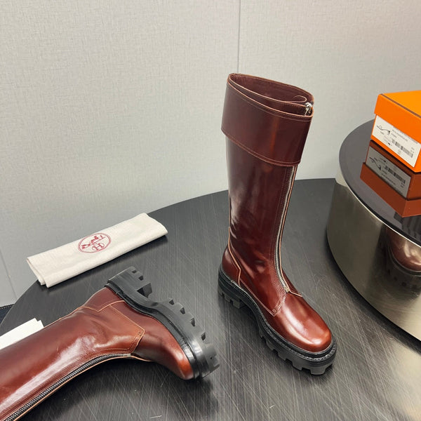 HM High Boots 30mm Red Brown Cowhide 952463