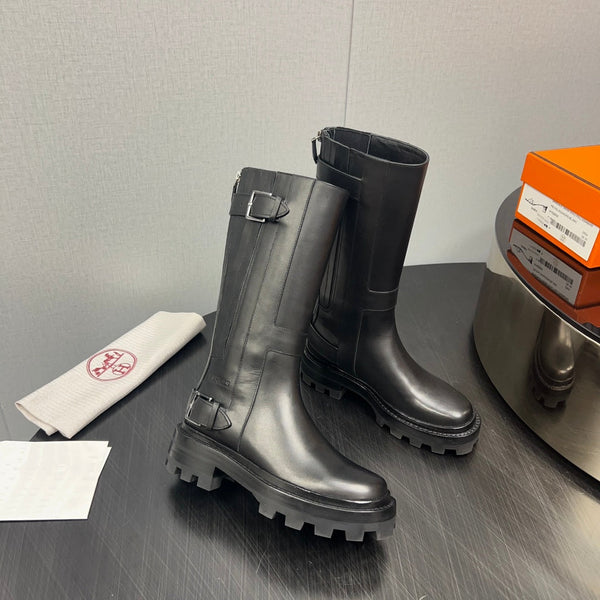 HM Jaimy High Boot 30mm In Black Cowhide 952467