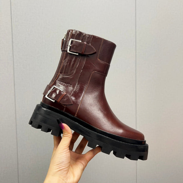 HM Jaimy Ankle Boot 30mm In Red Brown Cowhide 952475