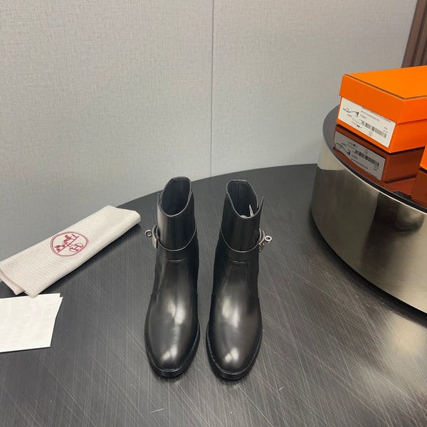 HM Frenchie 50 Ankle Boot Black Cowhide  952485