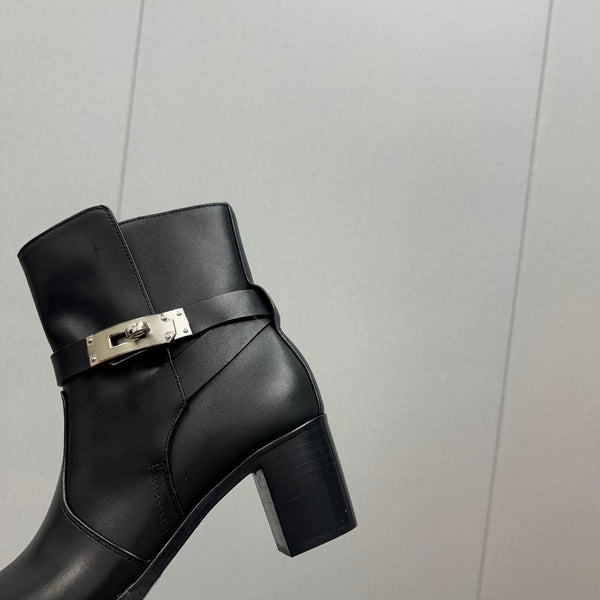 HM Frenchie 50 Ankle Boot Black Cowhide  952485