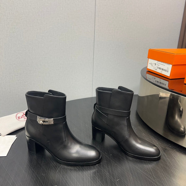 HM Frenchie 50 Ankle Boot Black Cowhide  952485