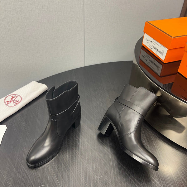 HM Frenchie 50 Ankle Boot Black Cowhide  952485