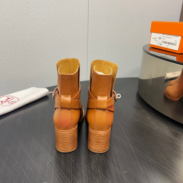 Stivaletto HM Frenchie 50 in pelle di vacchetta marrone 952487