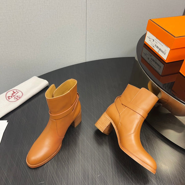 Stivaletto HM Frenchie 50 in pelle di vacchetta marrone 952487