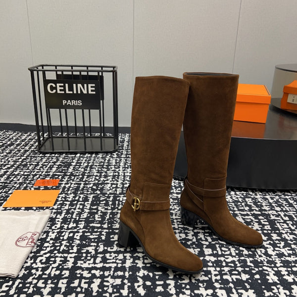 HM Justine 50 Boot Chestnut Brown Suede  952363