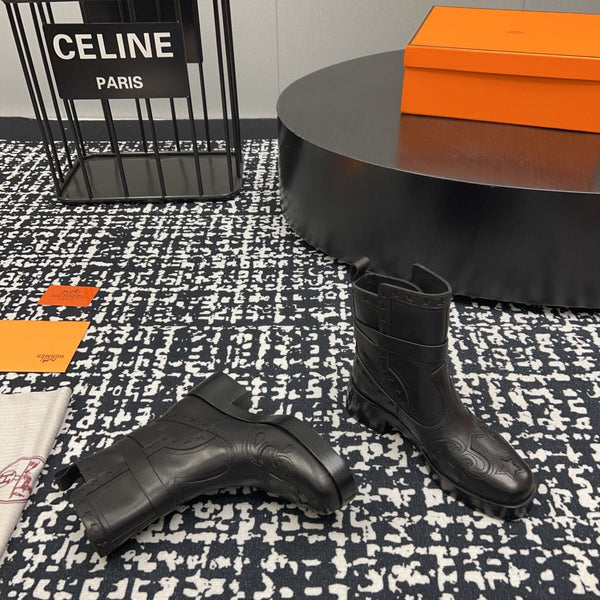 Stivaletto HM 50mm Nero con motivo stampato in pelle di vacchetta 952367