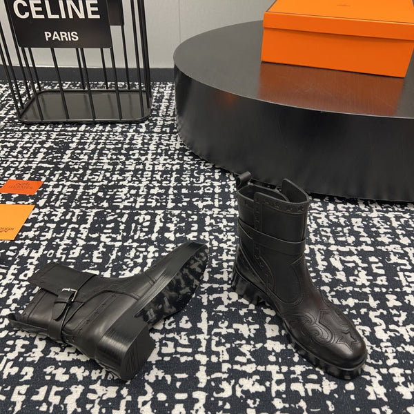 Stivaletto HM 50mm Nero con motivo stampato in pelle di vacchetta 952367