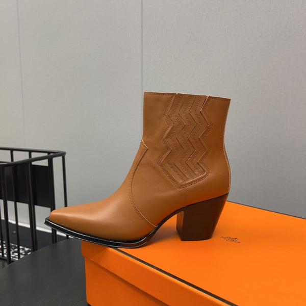 HM Vegas Ankle Boot 75mm Brown Cowhide 952372