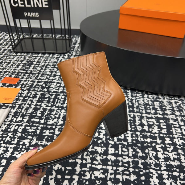 HM Vegas Ankle Boot 75mm Brown Cowhide 952372