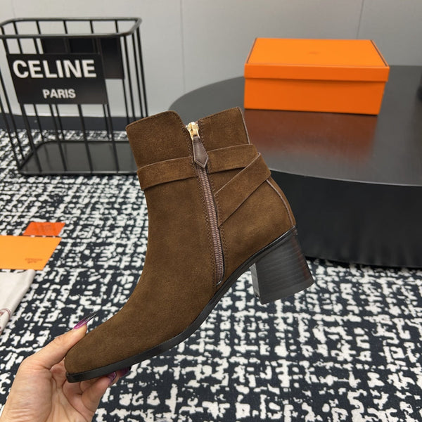 HM Jill 60 Ankle Boot Earth Brown Suede 952380