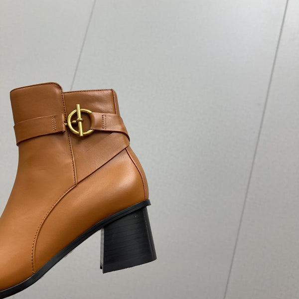 Stivaletto HM Jill 60 in pelle di vacchetta marrone 968799