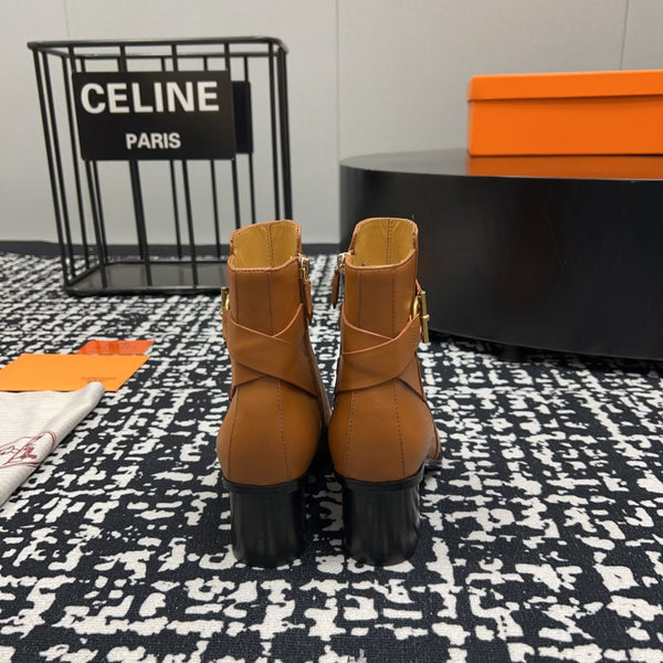 Stivaletto HM Jill 60 in pelle di vacchetta marrone 968799