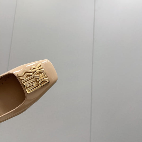 Miss Dior Pump 45mm in pelle di agnello lucida beige rosa 995143