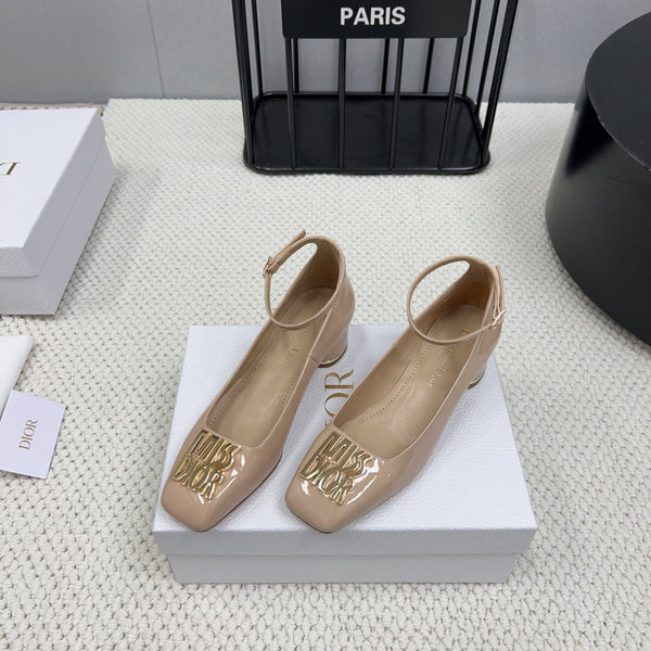 Miss Dior Pump 45mm in pelle di agnello lucida beige rosa 995143