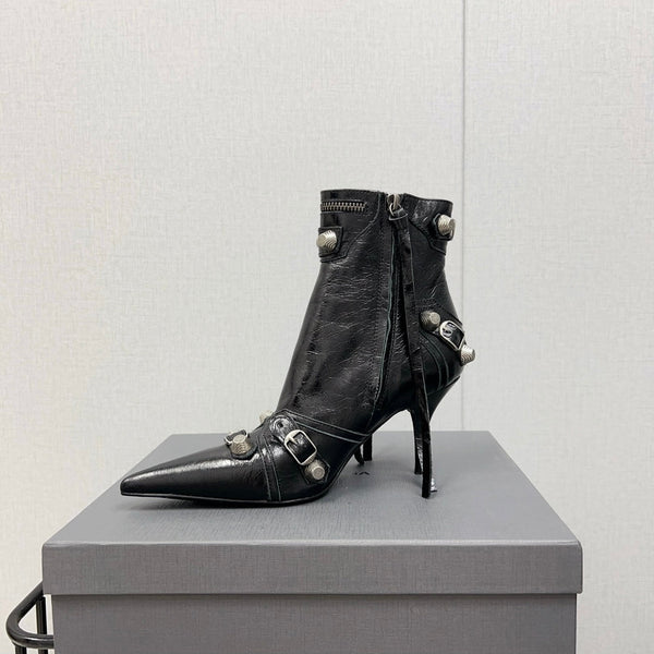 CAGOLE HIGH BOOTS IN BLACK LAMBSKIN