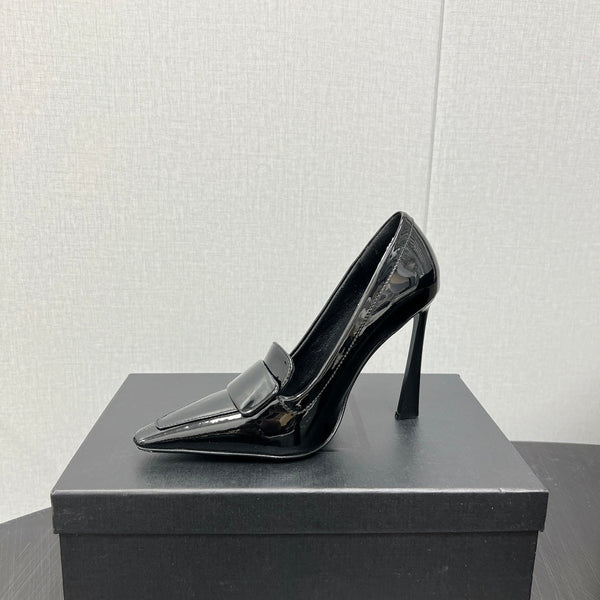 D'ORSAY PUMPS IN BLACK GLOSSY CALFSKIN