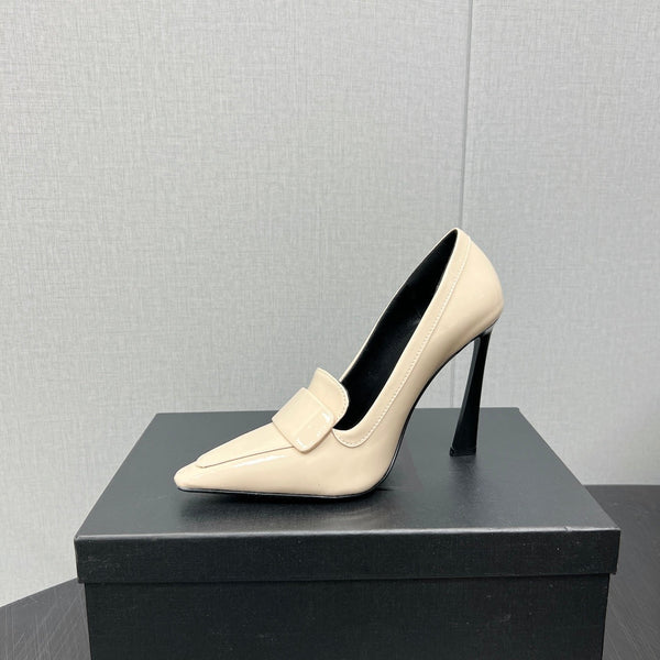 D'ORSAY PUMPS IN CREAM GLOSSY CALFSKIN
