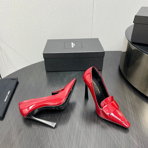D'ORSAY PUMPS IN RED GLOSSY CALFSKIN