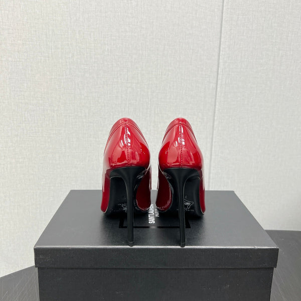 D'ORSAY PUMPS IN RED GLOSSY CALFSKIN
