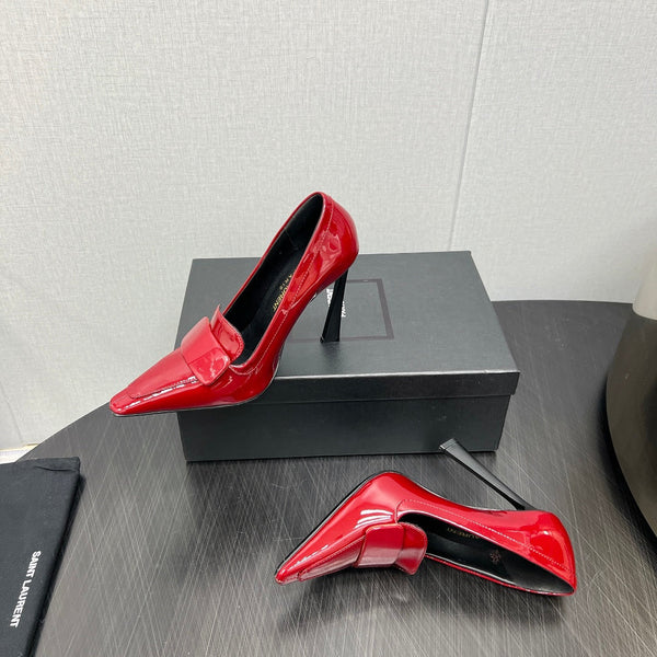 D'ORSAY PUMPS IN RED GLOSSY CALFSKIN