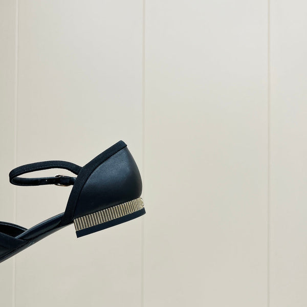 CC 25 Slingback Flat Grosgrain Calfskin