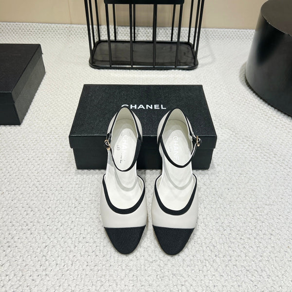 CC 25 Slingback Flat Grosgrain Calfskin