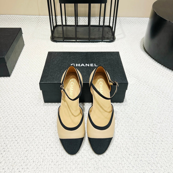 CC 25 Slingback Flat Grosgrain Calfskin