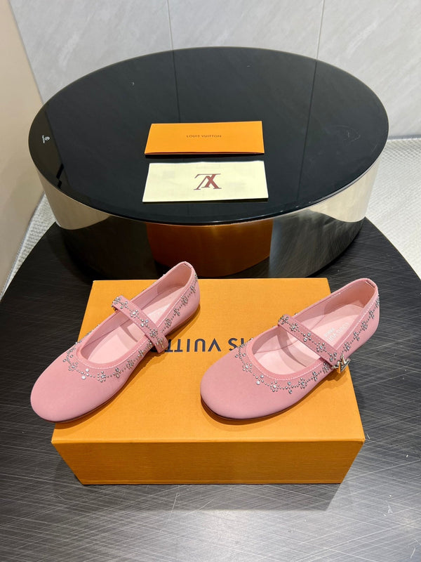 LV Romy Flat Ballerina Pink Lambskin 516502