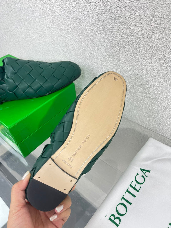 Bottega Veneta Intrecciato Green Lambskin 972905