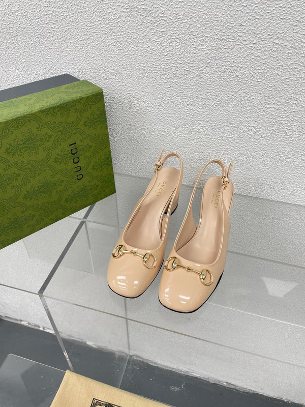 GG SLINGBACK DA DONNA CON MORSETTO 65MM IN PELLE DI VITELLO BEIGE TAN