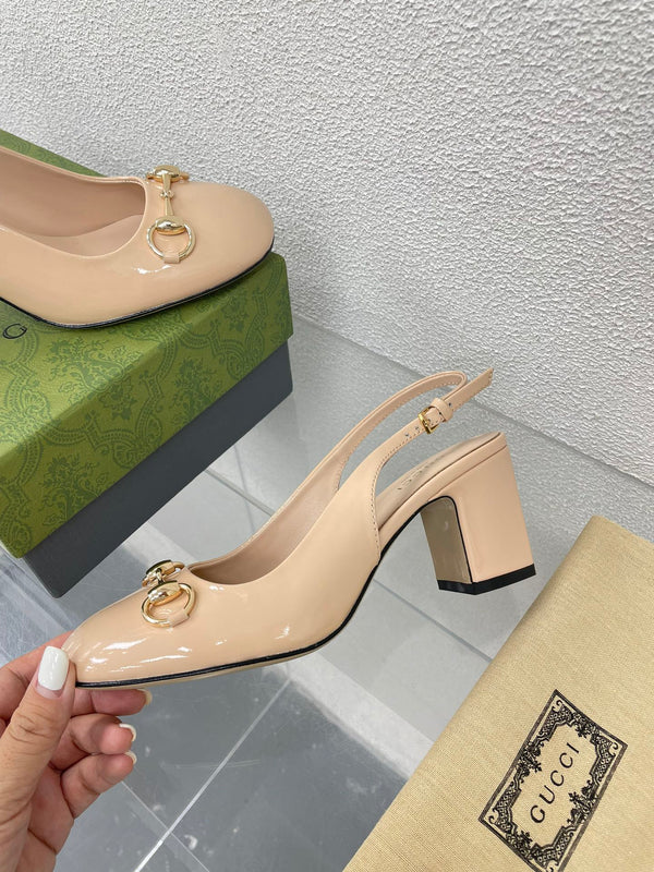 GG SLINGBACK DA DONNA CON MORSETTO 65MM IN PELLE DI VITELLO BEIGE TAN