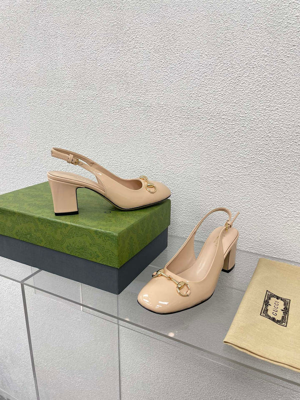 GG SLINGBACK DA DONNA CON MORSETTO 65MM IN PELLE DI VITELLO BEIGE TAN