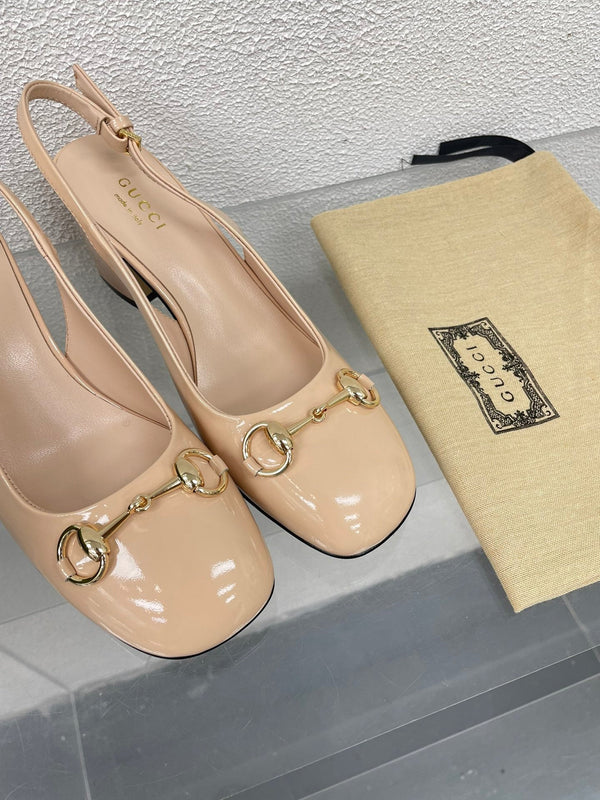 GG SLINGBACK DA DONNA CON MORSETTO 65MM IN PELLE DI VITELLO BEIGE TAN